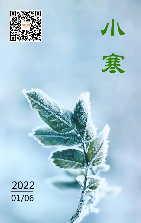藍色簡約小寒節(jié)氣模板下載